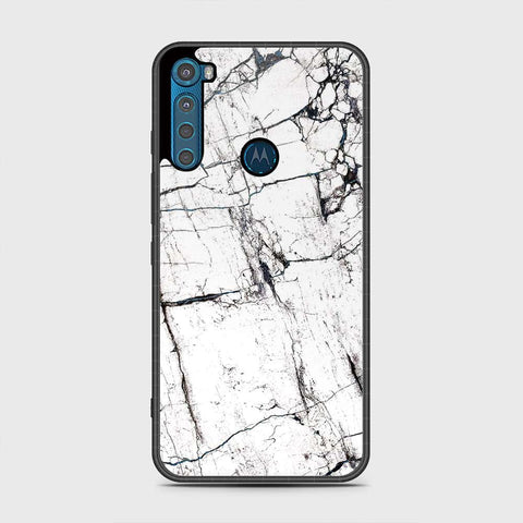 Motorola One Fusion Plus Cover - White Marble Series 2 - HQ Premium Shine Durable Shatterproof Case