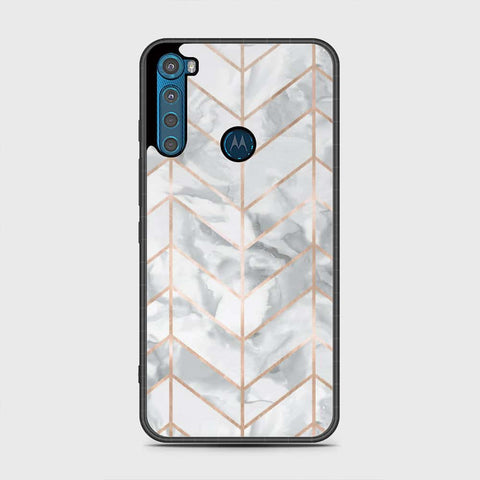 Motorola One Fusion Plus Cover - White Marble Series 2 - HQ Premium Shine Durable Shatterproof Case