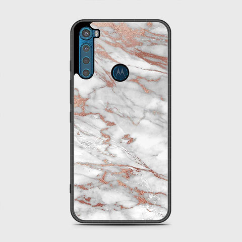 Motorola One Fusion Plus Cover - White Marble Series 2 - HQ Premium Shine Durable Shatterproof Case