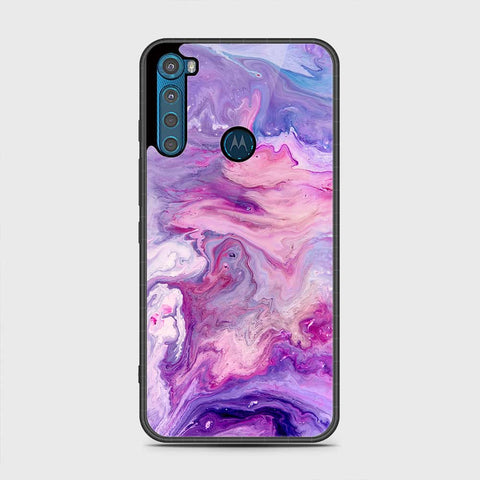 Motorola One Fusion Plus Cover - Colorful Marble Series - HQ Premium Shine Durable Shatterproof Case