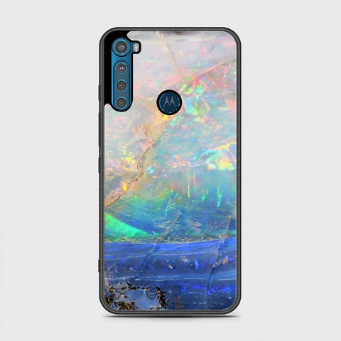 Motorola One Fusion Plus Cover - Colorful Marble Series - HQ Premium Shine Durable Shatterproof Case