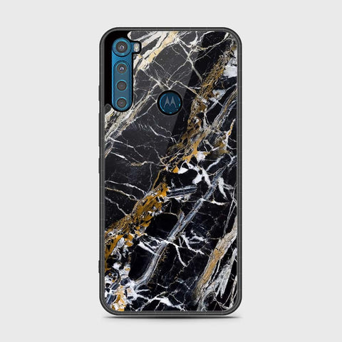 Motorola One Fusion Plus Cover - Black Marble Series - HQ Premium Shine Durable Shatterproof Case