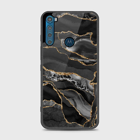 Motorola One Fusion Plus Cover - Black Marble Series - HQ Premium Shine Durable Shatterproof Case