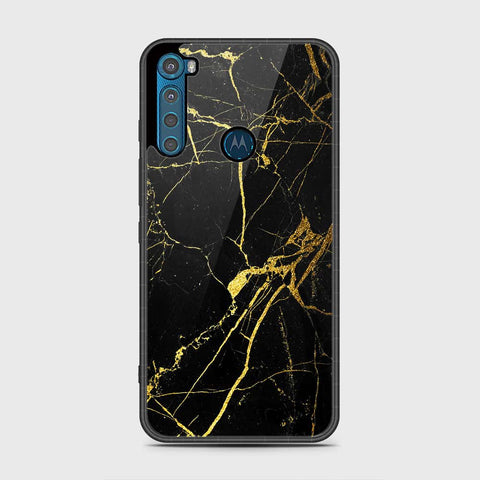 Motorola One Fusion Plus Cover - Black Marble Series - HQ Premium Shine Durable Shatterproof Case