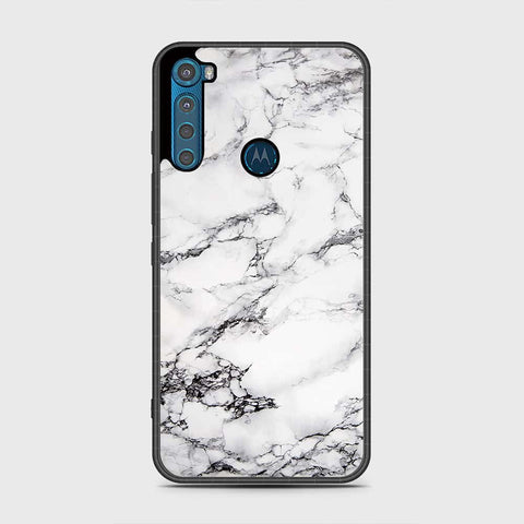 Motorola One Fusion Plus Cover - White Marble Series - HQ Premium Shine Durable Shatterproof Case