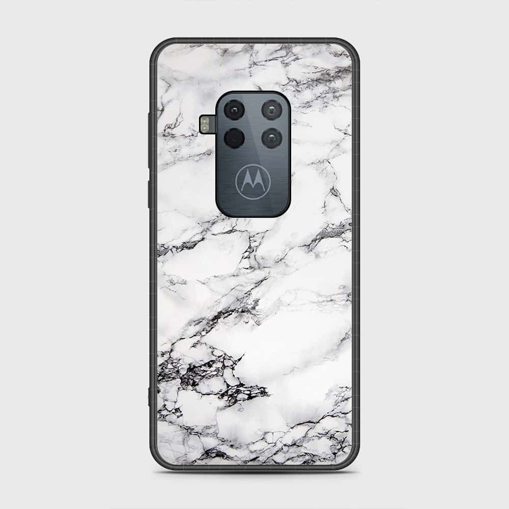 Motorola Moto One Zoom Cover- White Marble Series - HQ Premium Shine Durable Shatterproof Case