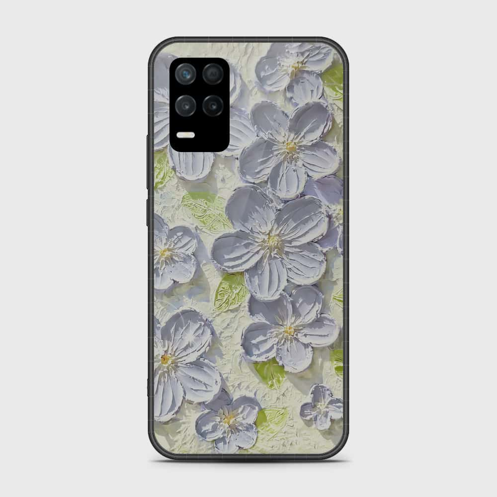 Realme V13 5G Cover - Floral Series - Design 12 - Grey & Green - HQ Premium Shine Durable Shatterproof Case