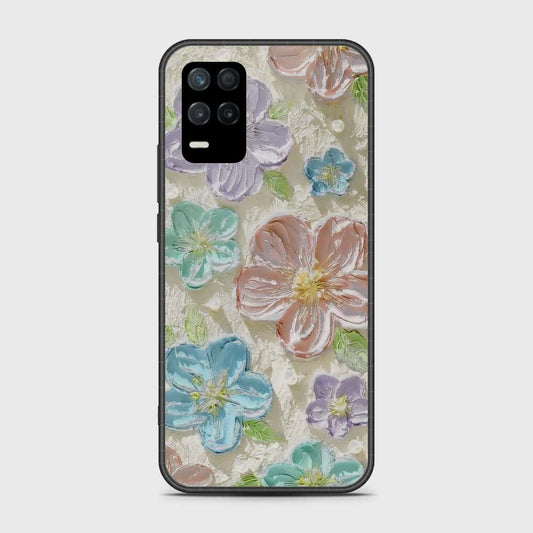 Realme Narzo 30 5G Cover - Floral Series - Design 14 - Blue & Purple - HQ Premium Shine Durable Shatterproof Case