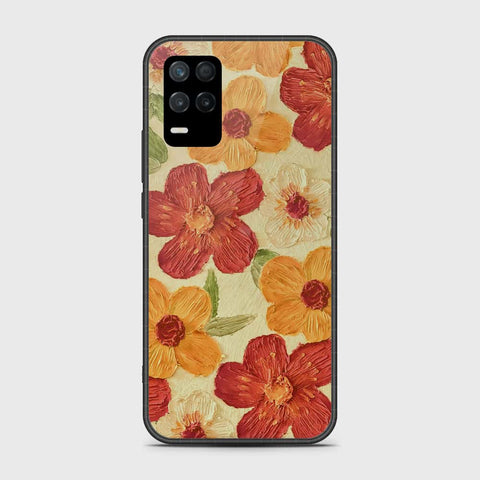 Realme V13 5G Cover - Floral Series - Design 6 - Red & Orange - HQ Premium Shine Durable Shatterproof Case