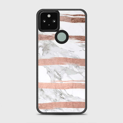 Google Pixel 5 Cover - White Marble Series - HQ Premium Shine Durable Shatterproof Case