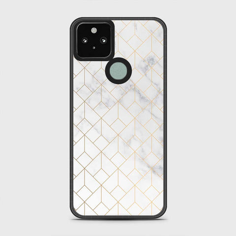 Google Pixel 5 Cover - White Marble Series 2 - HQ Premium Shine Durable Shatterproof Case