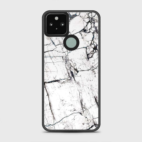 Google Pixel 5 Cover - White Marble Series 2 - HQ Premium Shine Durable Shatterproof Case