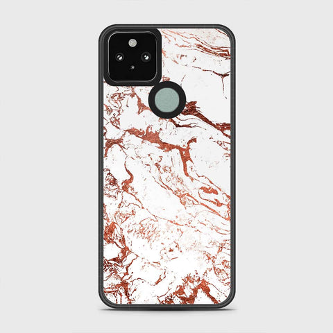 Google Pixel 5 Cover - White Marble Series 2 - HQ Premium Shine Durable Shatterproof Case