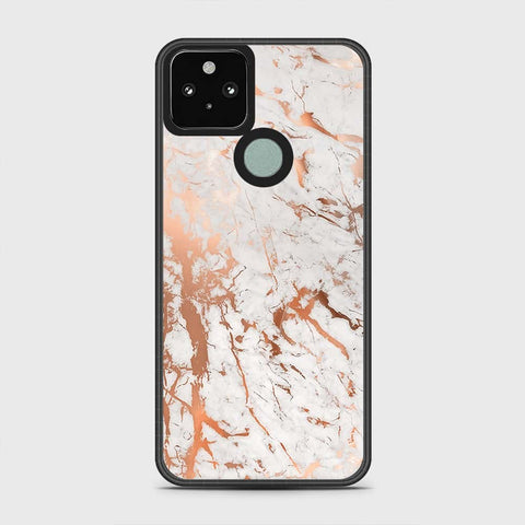 Google Pixel 5 Cover - White Marble Series 2 - HQ Premium Shine Durable Shatterproof Case