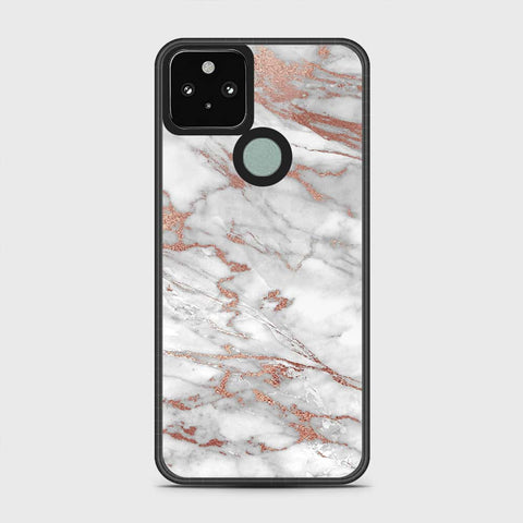 Google Pixel 5 Cover - White Marble Series 2 - HQ Premium Shine Durable Shatterproof Case