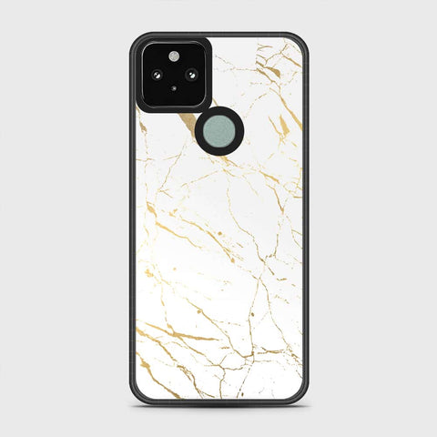 Google Pixel 5 Cover - White Marble Series 2 - HQ Premium Shine Durable Shatterproof Case