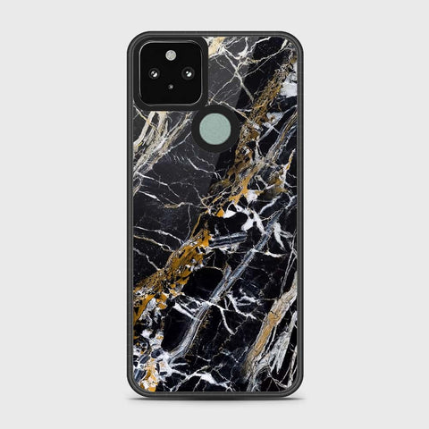 Google Pixel 5 Cover - Black Marble Series - HQ Premium Shine Durable Shatterproof Case