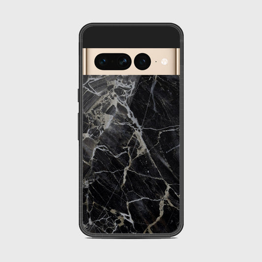 Google Pixel 7 Pro - Black Marble Series - HQ Premium Shine Durable Shatterproof Case