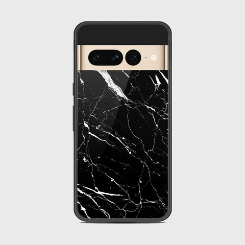 Google Pixel 7 Pro - Black Marble Series - HQ Premium Shine Durable Shatterproof Case