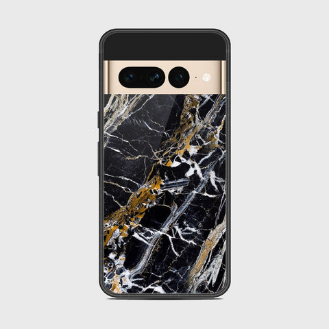 Google Pixel 7 Pro - Black Marble Series - HQ Premium Shine Durable Shatterproof Case