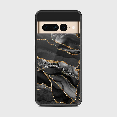 Google Pixel 7 Pro - Black Marble Series - HQ Premium Shine Durable Shatterproof Case