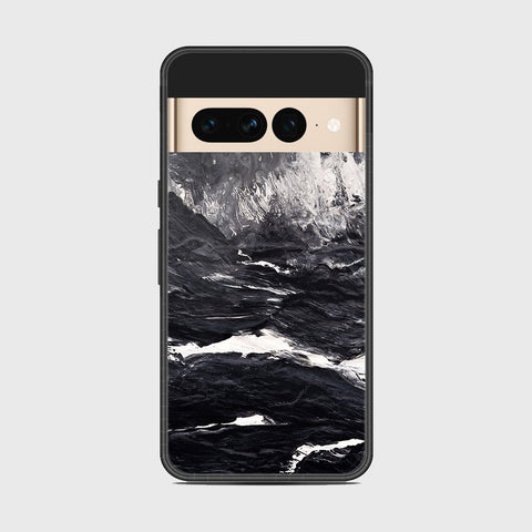 Google Pixel 7 Pro - Black Marble Series - HQ Premium Shine Durable Shatterproof Case