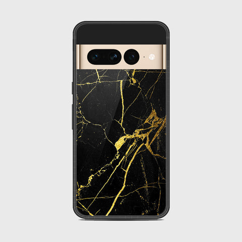 Google Pixel 7 Pro - Black Marble Series - HQ Premium Shine Durable Shatterproof Case