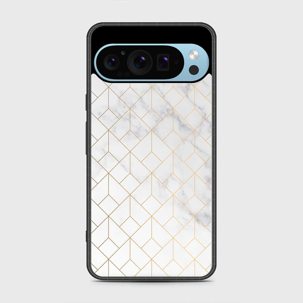 Google Pixel 9 Pro Cover - White Marble Series 2 - HQ Premium Shine Durable Shatterproof Case