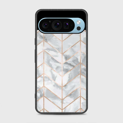 Google Pixel 9 Pro Cover - White Marble Series 2 - HQ Premium Shine Durable Shatterproof Case