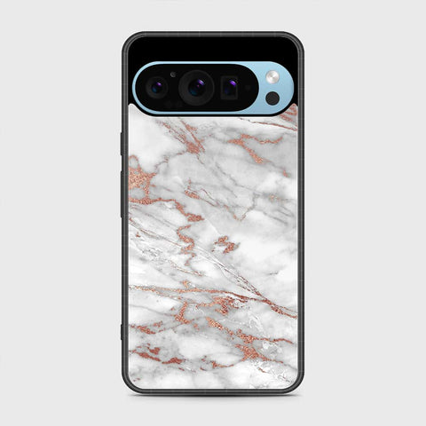 Google Pixel 9 Pro Cover - White Marble Series 2 - HQ Premium Shine Durable Shatterproof Case