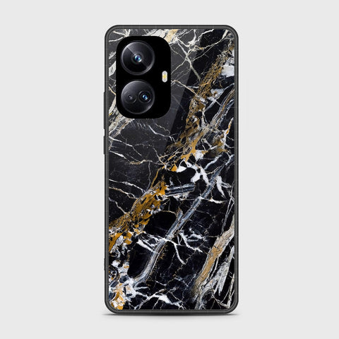 Realme 10 Pro Plus - Black Marble Series - HQ Premium Shine Durable Shatterproof Case