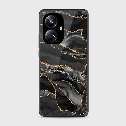 Realme 10 Pro Plus - Black Marble Series - HQ Premium Shine Durable Shatterproof Case