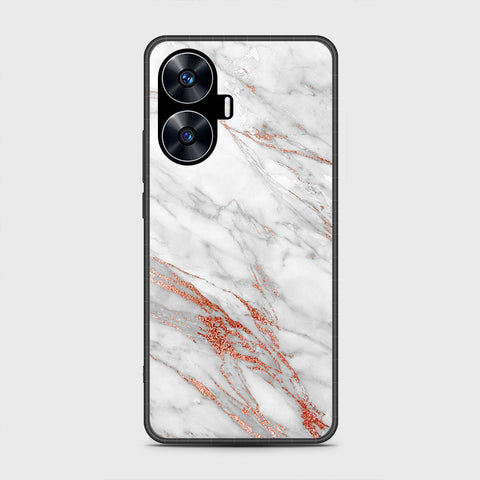 Realme C55 - White Marble Series - HQ Premium Shine Durable Shatterproof Case