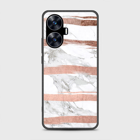 Realme C55 - White Marble Series - HQ Premium Shine Durable Shatterproof Case