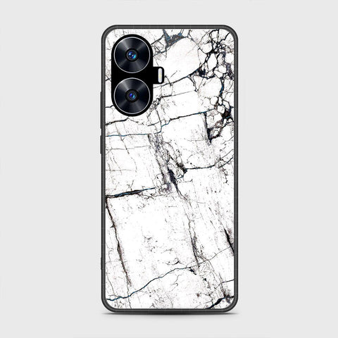 Realme C55 - White Marble Series 2 - HQ Premium Shine Durable Shatterproof Case