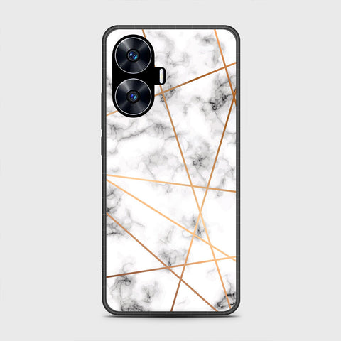 Realme C55 - White Marble Series 2 - HQ Premium Shine Durable Shatterproof Case