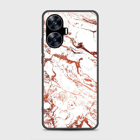 Realme C55 - White Marble Series 2 - HQ Premium Shine Durable Shatterproof Case