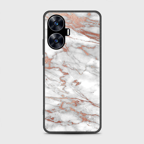 Realme C55 - White Marble Series 2 - HQ Premium Shine Durable Shatterproof Case