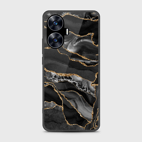 Realme C55 - Black Marble Series - HQ Premium Shine Durable Shatterproof Case