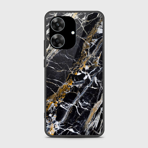 Realme Narzo N61 - Black Marble Series - HQ Premium Shine Durable Shatterproof Case