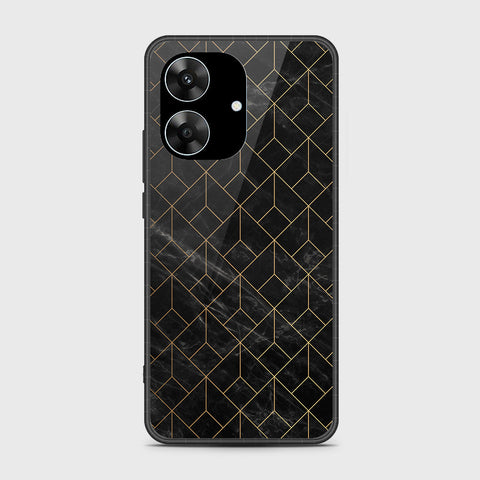 Realme Narzo N61 - Black Marble Series - HQ Premium Shine Durable Shatterproof Case