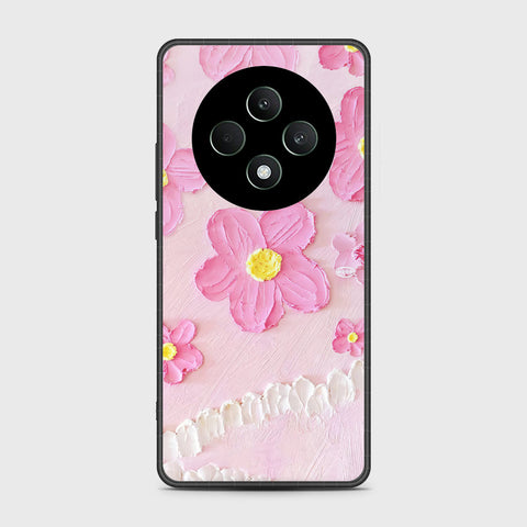 Oppo Reno 12F 4G Cover - Floral Series - Design 2 - Pink - HQ Premium Shine Durable Shatterproof Case