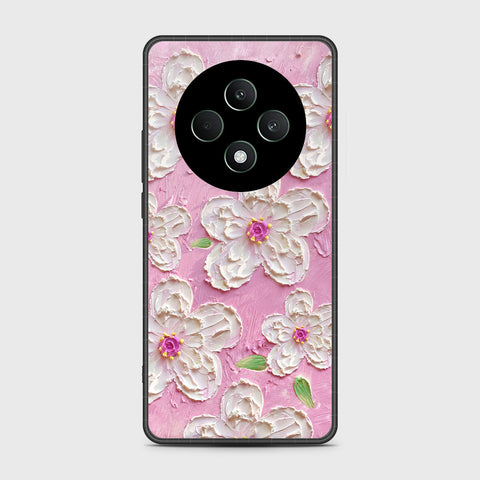 Oppo Reno 12F Cover - Floral Series - Design 5 - Pink & White - HQ Premium Shine Durable Shatterproof Case