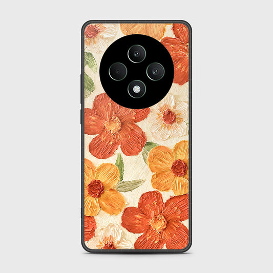 Oppo Reno 12F 4G Cover - Floral Series - Design 6 - Red & Orange - HQ Premium Shine Durable Shatterproof Case