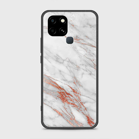 Infinix Smart 6 Cover - White Marble Series - HQ Premium Shine Durable Shatterproof Case