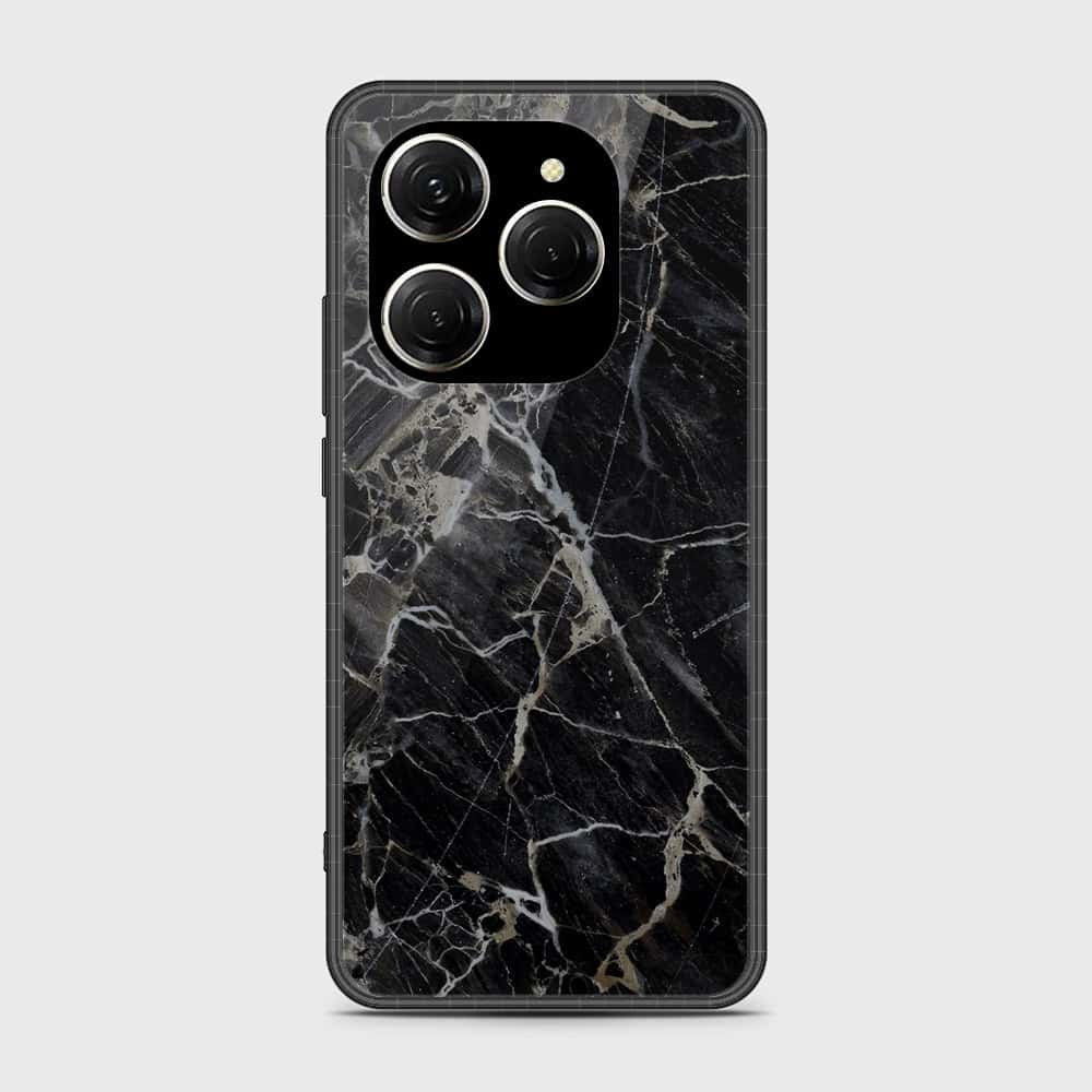 Tecno Spark 20 Pro Cover- Black Marble Series - HQ Premium Shine Durable Shatterproof Case