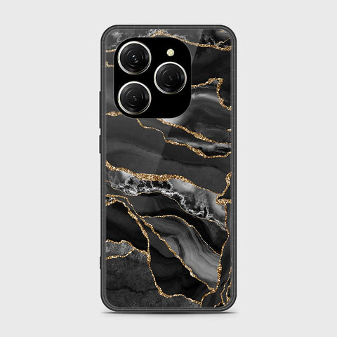 Tecno Spark 20 Pro Cover- Black Marble Series - HQ Premium Shine Durable Shatterproof Case