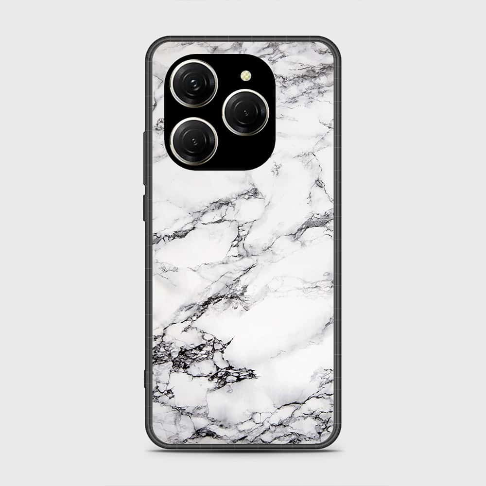 Tecno Spark 20 Pro Cover- White Marble Series - HQ Premium Shine Durable Shatterproof Case