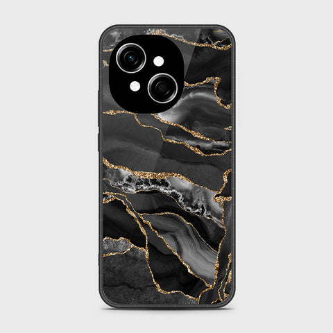 Tecno Spark Go 1 - Black Marble Series - HQ Premium Shine Durable Shatterproof Case