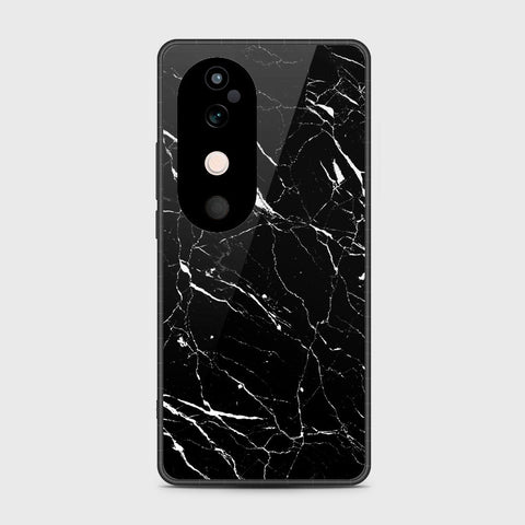 Vivo V40 - Black Marble Series - HQ Premium Shine Durable Shatterproof Case